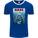 Bass Fishing Parody Fuuny Fisherman Mens Ringer T-Shirt FotL Royal Blue/White