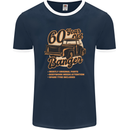 60 Year Old Banger Birthday 60th Year Old Mens Ringer T-Shirt FotL Navy Blue/White