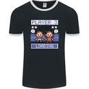 Baby Pregnancy Expecting Dad Mum to Be Mens Ringer T-Shirt FotL Black/White