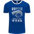 Whistle While You Work Turbo Cars Mens Ringer T-Shirt FotL Royal Blue/White