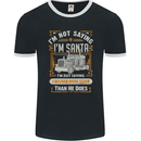 Im Not Santa Delivery Driver Christmas Mens Ringer T-Shirt FotL Black/White