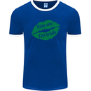 Kiss Me I'm Irish St. Patrick's Day Mens Ringer T-Shirt FotL Royal Blue/White