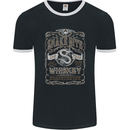 Snakebite Whiskey Whisky Biker Motorcycle Mens Ringer T-Shirt FotL Black/White