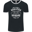 A Qualified Photographer Looks Like Mens Ringer T-Shirt FotL Black/White