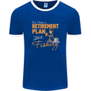 Retirement Plan Fishing Funny Fisherman Mens Ringer T-Shirt FotL Royal Blue/White