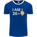 21st Birthday Funny Offensive 21 Year Old Mens Ringer T-Shirt FotL Royal Blue/White