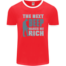 Metal Detecting The Next Beep Funny Mens Ringer T-Shirt FotL Red/White