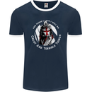 Knights Templar St. George's Father's Day Mens Ringer T-Shirt FotL Navy Blue/White