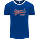 Legend Since 26th Birthday 1997 Mens Ringer T-Shirt FotL Royal Blue/White