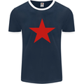 Red Star Army As Worn by Mens Ringer T-Shirt FotL Navy Blue/White