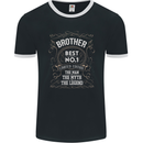Father's Day No 1 Brother Man Myth Legend Mens Ringer T-Shirt FotL Black/White