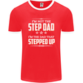 Im Not the Step Dad Stepped Up Fathers Day Mens Ringer T-Shirt FotL Red/White