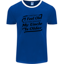My Uncle is Older 30th 40th 50th Birthday Mens Ringer T-Shirt FotL Royal Blue/White