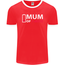 Mum of 3 Boys Funny Mother's Day Mens Ringer T-Shirt FotL Red/White