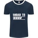 Grandad to Be Newborn Baby Grandparent Mens Ringer T-Shirt FotL Navy Blue/White