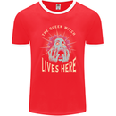 Queen Witch Funny Halloween Wife Girlfriend Mens Ringer T-Shirt FotL Red/White