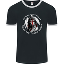 Knights Templar St. George's Father's Day Mens Ringer T-Shirt FotL Black/White