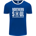 Northern Soul Keep the Faith Mens Ringer T-Shirt FotL Royal Blue/White