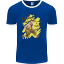 Without Music Life Would Be a Mistake Guitar Mens Ringer T-Shirt FotL Royal Blue/White