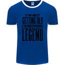 I'm Not Old I'm a Legend Funny Birthday Mens Ringer T-Shirt FotL Royal Blue/White