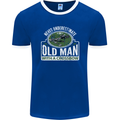 An Old Man With a Crossbow Funny Mens Ringer T-Shirt FotL Royal Blue/White
