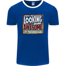 You're Looking at an Awesome IT Technician Mens Ringer T-Shirt FotL Royal Blue/White