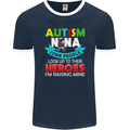 Autism Nana Grandparents Autistic ASD Mens Ringer T-Shirt FotL Navy Blue/White