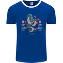 Chinese Zodiac Shengxiao Year of the Snake Mens Ringer T-Shirt FotL Royal Blue/White