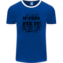 If Papa Cant Fix It Fathers Day Tradesman Mens Ringer T-Shirt FotL Royal Blue/White