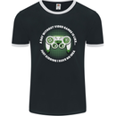 Without Video Games Funny Gaming Gamer Mens Ringer T-Shirt FotL Black/White