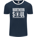 Northern Soul Keep the Faith Mens Ringer T-Shirt FotL Navy Blue/White