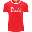 The Pot Father Funny Weed Drugs Cannabis Mens Ringer T-Shirt FotL Red/White