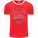 American Custom Motorcycles Motorbike Biker Mens Ringer T-Shirt FotL Red/White