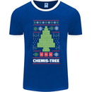 Christmas Chemistry Tree Funny Xmas Science Mens Ringer T-Shirt FotL Royal Blue/White