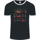 A Collection of Guitars Guitarist Electric Mens Ringer T-Shirt FotL Black/White