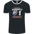 1 Year Wedding Anniversary 1st Rugby Mens Ringer T-Shirt FotL Black/White