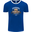 Father's Day Grumpy Old Dad's Club Funny Mens Ringer T-Shirt FotL Royal Blue/White