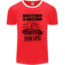 Brother & Brother Friends for Life Funny Mens Ringer T-Shirt FotL Red/White