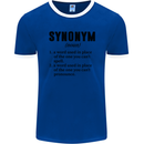 Synonym Funny Definition Slogan Mens Ringer T-Shirt FotL Royal Blue/White