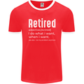 Retired Definition Funny Retirement Mens Ringer T-Shirt FotL Red/White