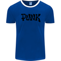 Punk As Worn By Mens White Ringer T-Shirt Royal Blue/White