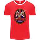 Supermarine Spitfire Flying Legend Mens Ringer T-Shirt FotL Red/White