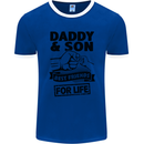Daddy & Son Best Friends Father's Day Mens Ringer T-Shirt FotL Royal Blue/White