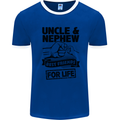 Uncle & Nephew Best Friends Uncle's Day Mens White Ringer T-Shirt Royal Blue/White