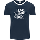 Best Grandpa Ever Grandparents Day Mens Ringer T-Shirt FotL Navy Blue/White