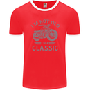 I'm Not Old I'm a Classic Motorcycle Biker Mens Ringer T-Shirt FotL Red/White