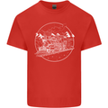 White Locomotive Steam Engine Train Spotter Kids T-Shirt Childrens Red
