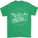 White Locomotive Steam Engine Train Spotter Mens T-Shirt 100% Cotton Irish Green