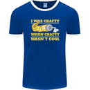 Arts and Crafts Funny Crafty Artist Art Mens Ringer T-Shirt FotL Royal Blue/White