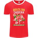 Brazilian Capoeira Mixed Martial Arts MMA Mens Ringer T-Shirt FotL Red/White